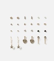 Freedom Jewellery Freedom 12 Pack Gold Mixed Stud Earrings